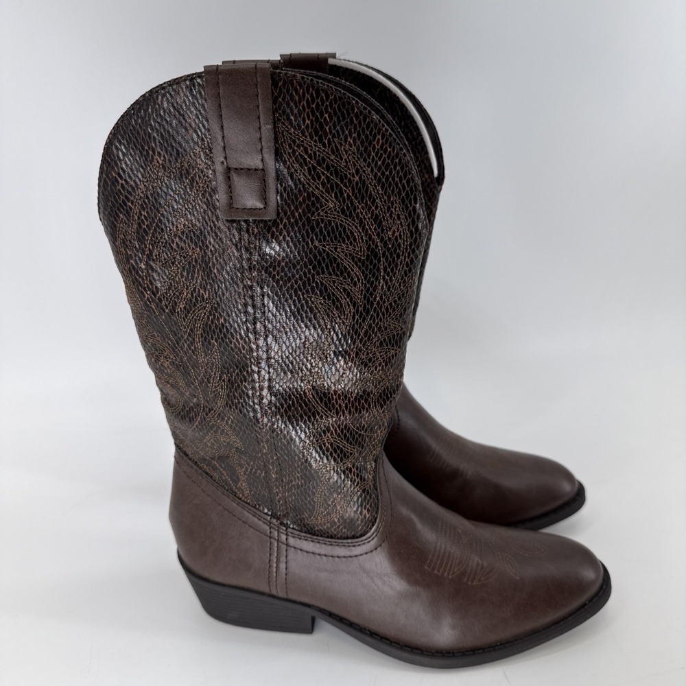 Rampage Women's Cowboy Cowgirl Brown Boots Size 9M Walden New Without‎ Box